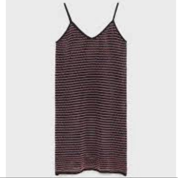 NEW ZARA TUNIC WITH WAVY TWO TONE STRIPE  KNIT TOP SIZE LARGE - Picture 3 of 12